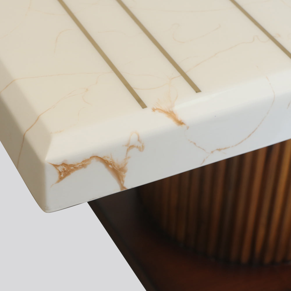 MAARK MARBLE TOP 6 SEATER DINING SET 6039 TD