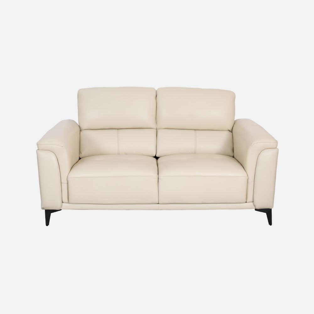 MAARK LEATHER SOFA SET (3+2+1) F2412 CREAM COLOUR HT