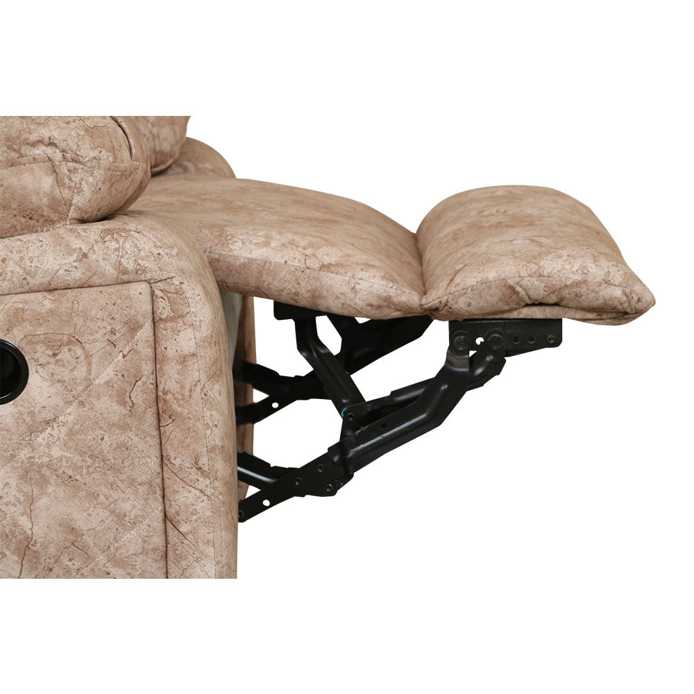 MAARK MANUAL RECLINER FABRIC SOFA SINGLE SEATER PISTHA WHITE COLOUR