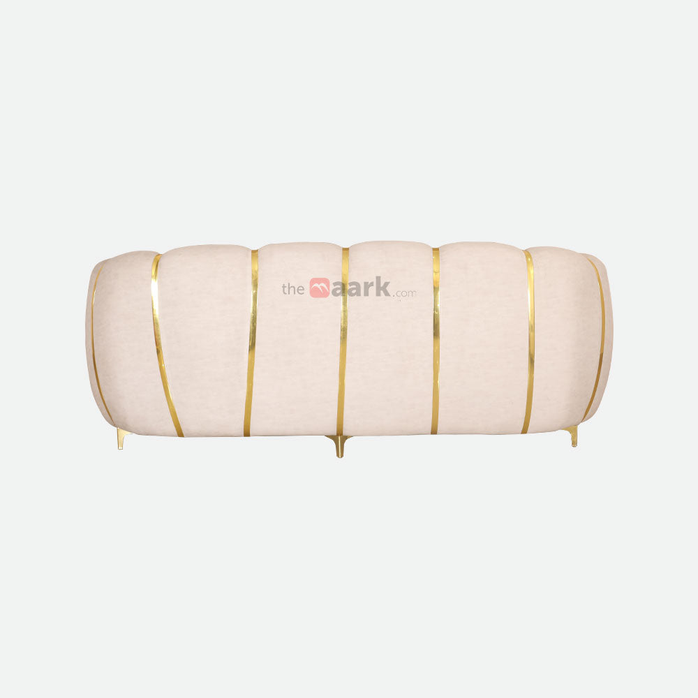 MAARK FABRIC SOFA SET (3+3+1+1+PUFFY) SUN FLOWER