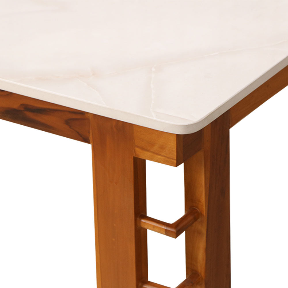 MAARK MARBLE TOP 6 SEATER DINING SET (1+6) KEERTHANAM