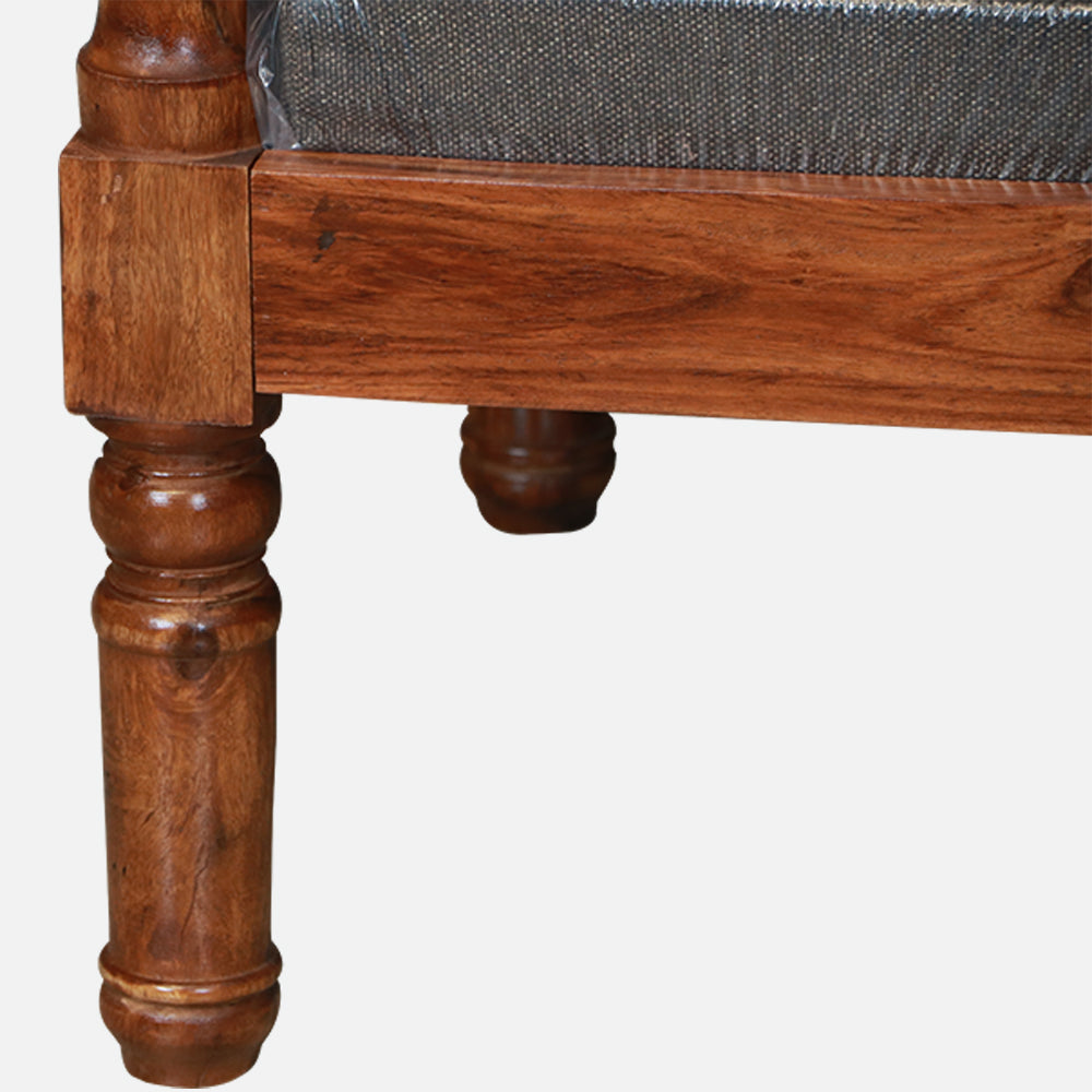 MAARK SHEESHAM WOOD DIWAN WITH CUSHION 4021 NATURAL FINISH SV