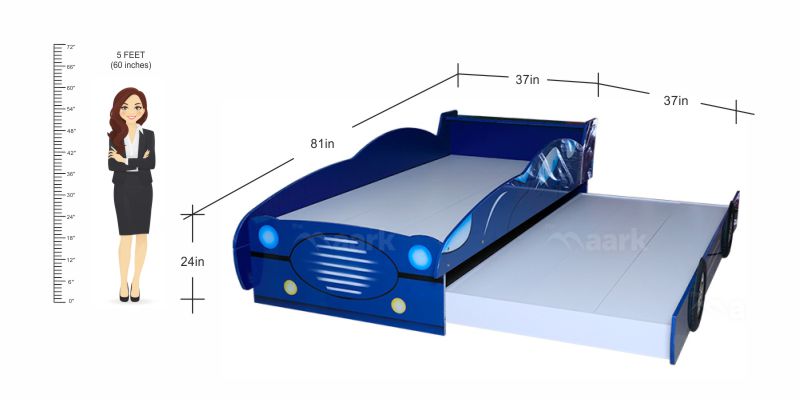 MAARK CHILDREN BED 203 BLUE CAR HT