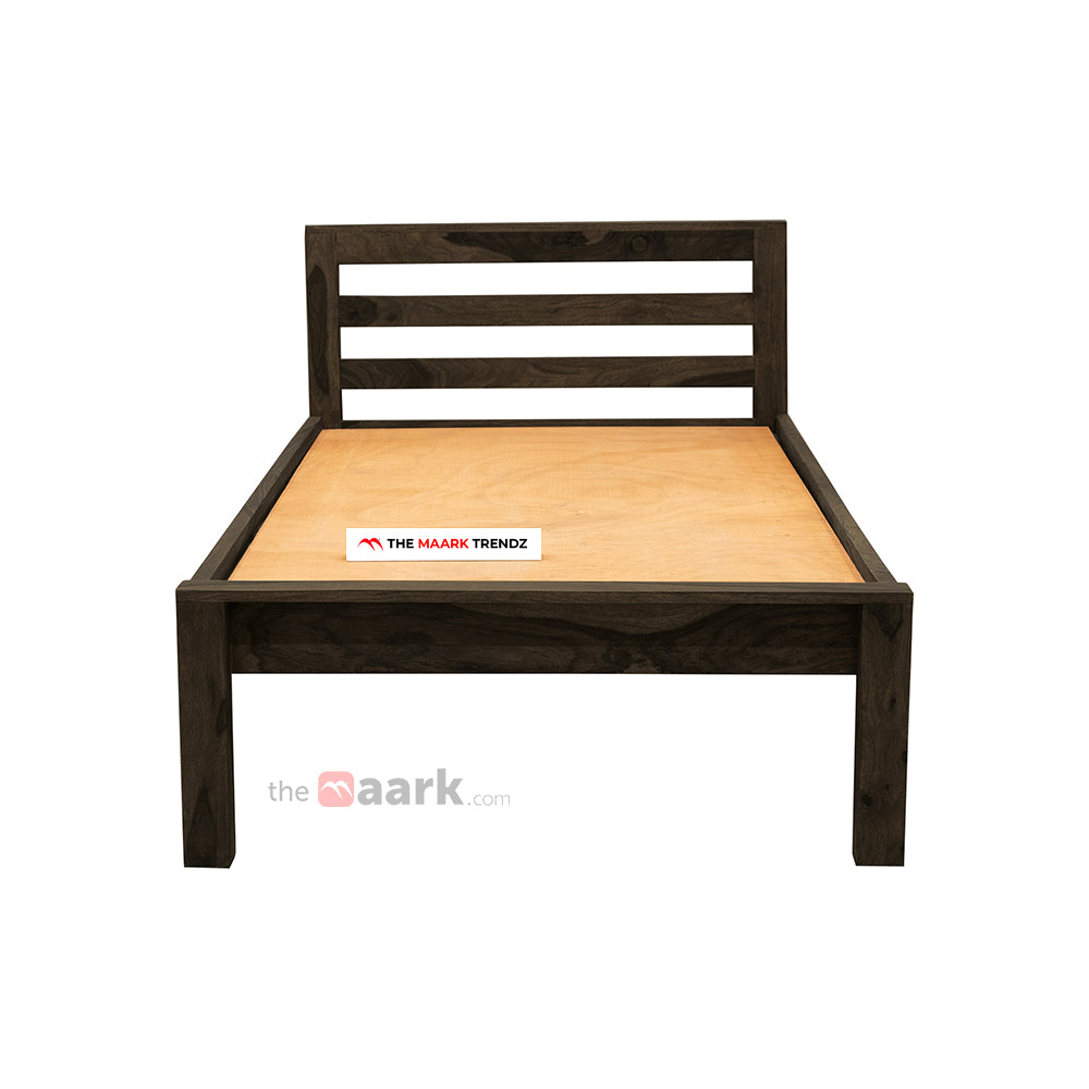 MAARK SHEESHAM WOOD SINGLE BED (3*6) 3133 STONE FINISH SV