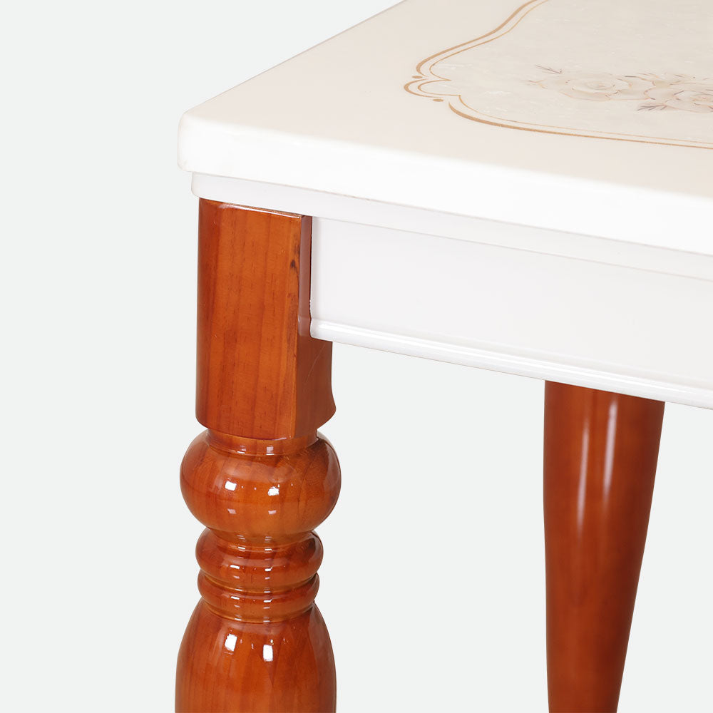 MAARK MARBLE TOP 4 SEATER DINING SET 12 519 H16 HT