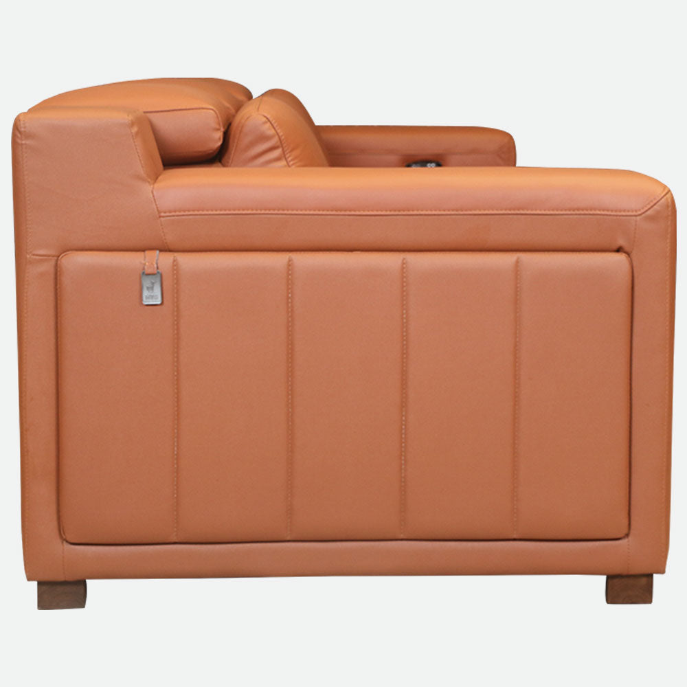 MAARK MOTORIZED RECLINER LEATHER SOFA SET (3R+2R+1R) 8356 TAN COLOUR HT