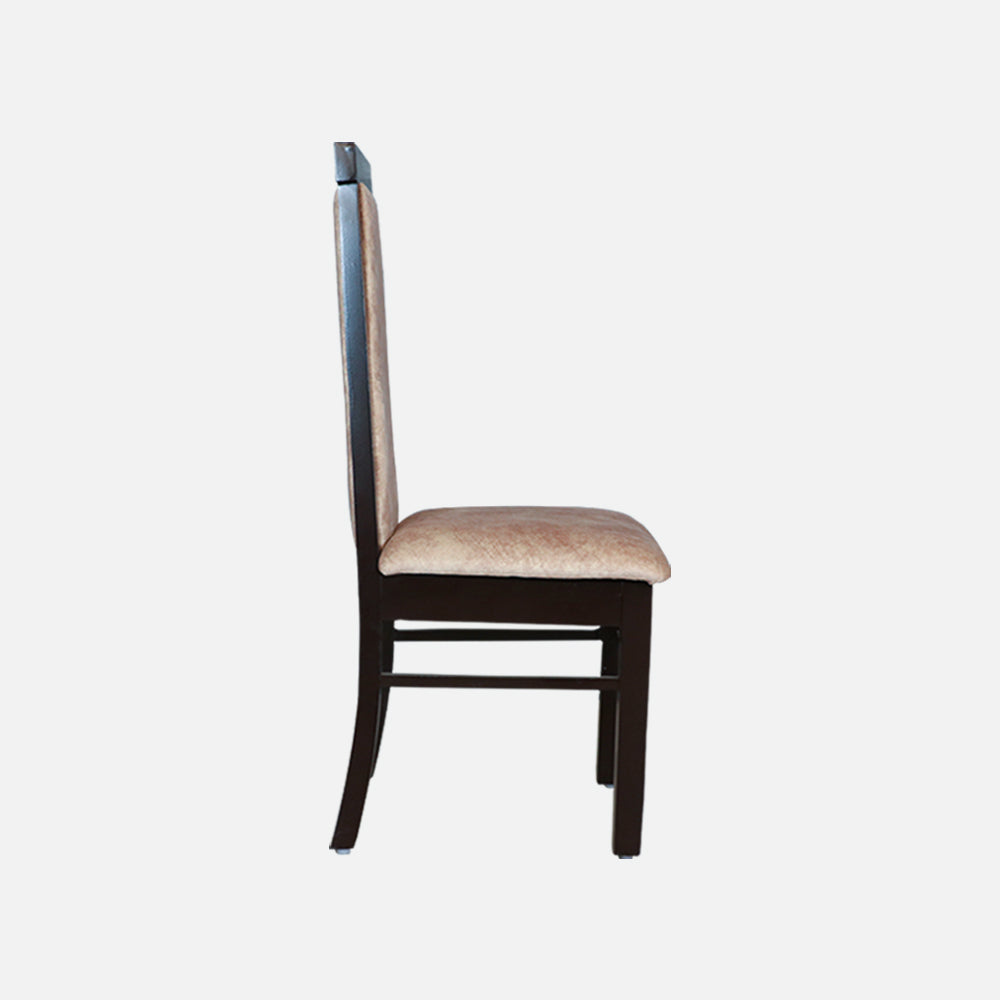 MAARK GLASS TOP 6 SEATER DINING SET BENCHWALA WALNUT COLOUR