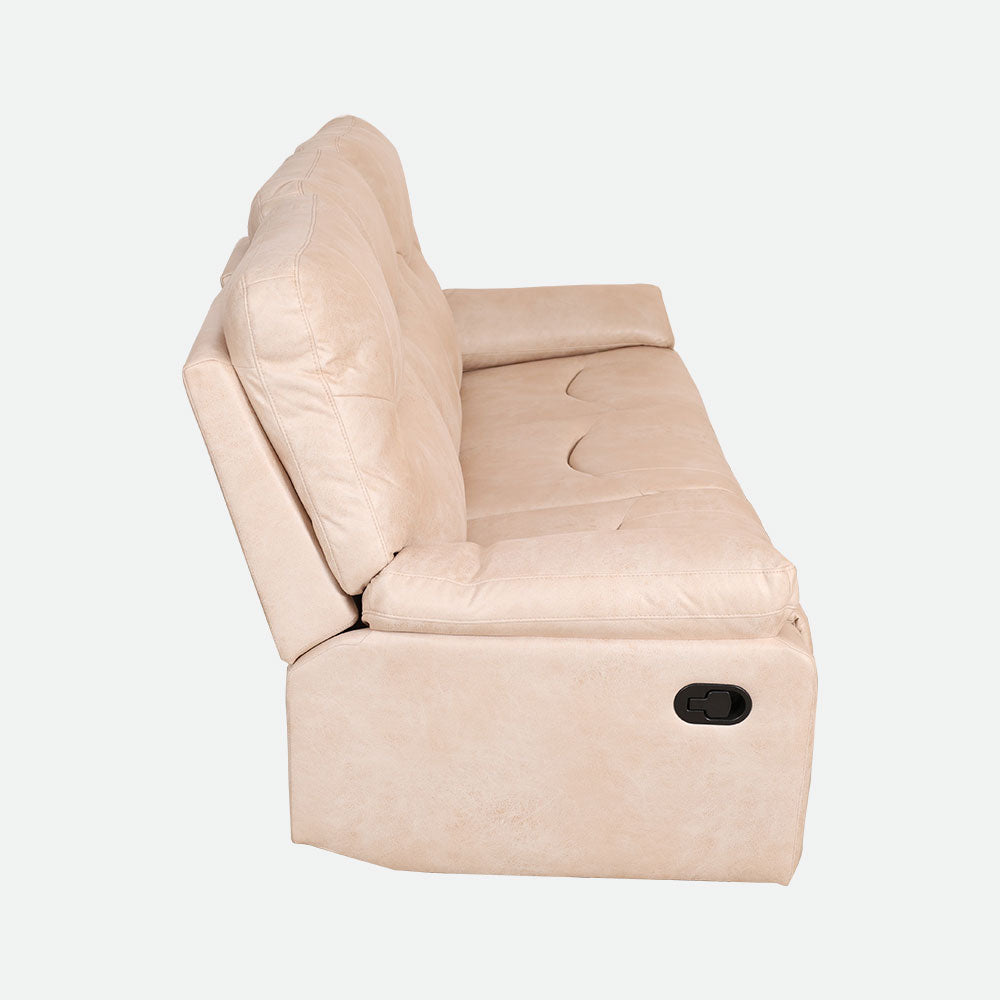 MAARK MANUAL RECLINER FABRIC SOFA SET (3R+1R+1R) S0123 WHITE COLOUR HT