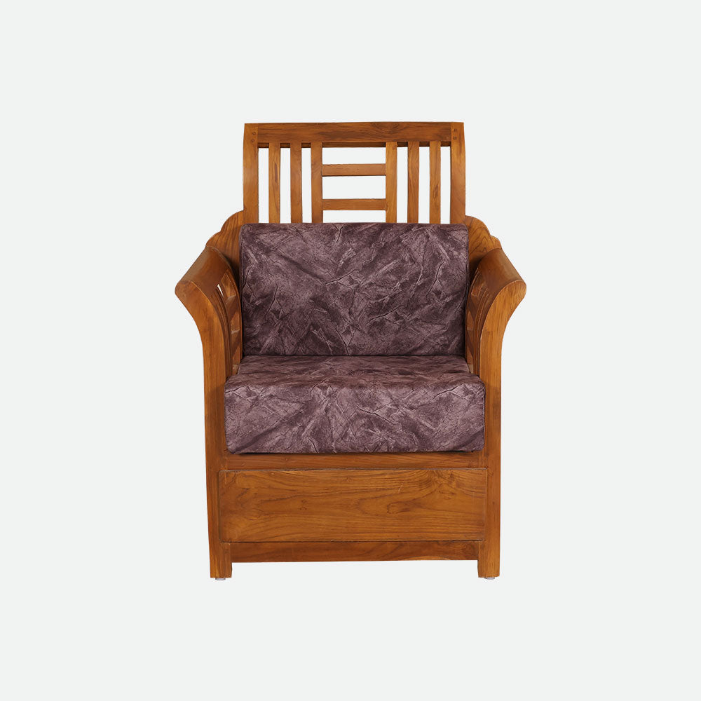 MAARK WOODEN SOFA SET (3+1+1) ORKID SADA