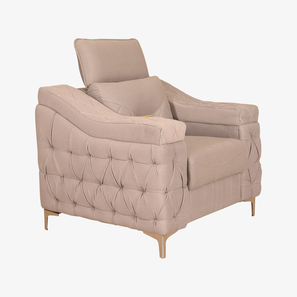 MAARK FABRIC SOFA SET (3+1+1) CAMEL BACK