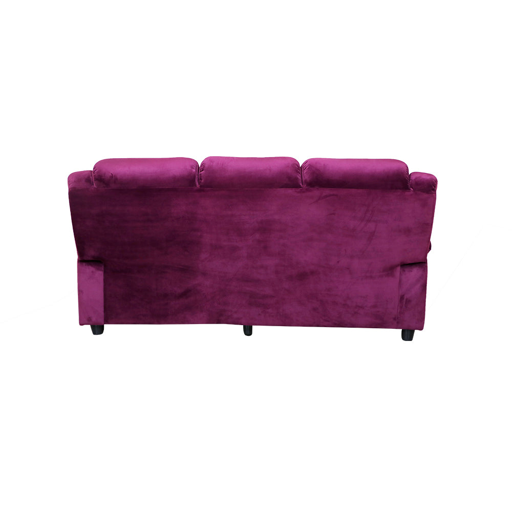 MAARK FABRIC THREE SEATER SOFA MAGILCHI RED COLOUR