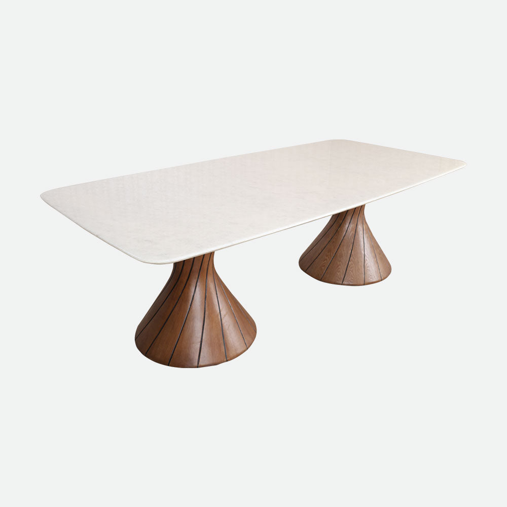 MAARK MARBLE TOP 8 SEATER DINING SET T08-6802B-6879 HT