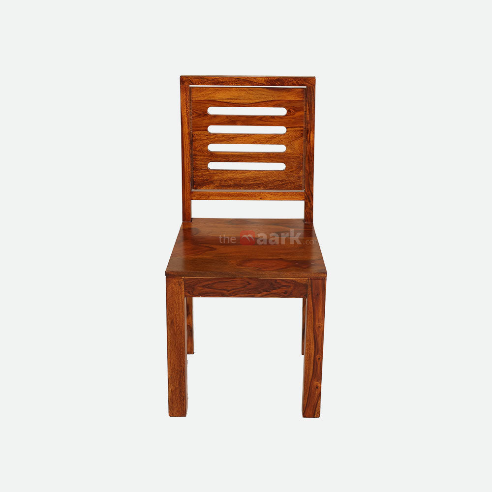 MAARK SHEESHAM WOOD 2 SEATER DINING SET (2.75*2.75) 1184 NATURAL FINISH SV