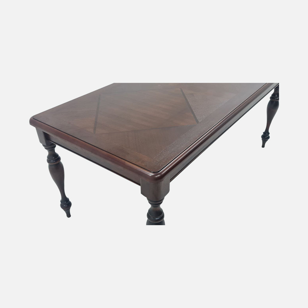 MAARK WOODEN TOP 6 SEATER DINING SET REGGIE-4354T-4354SC HT