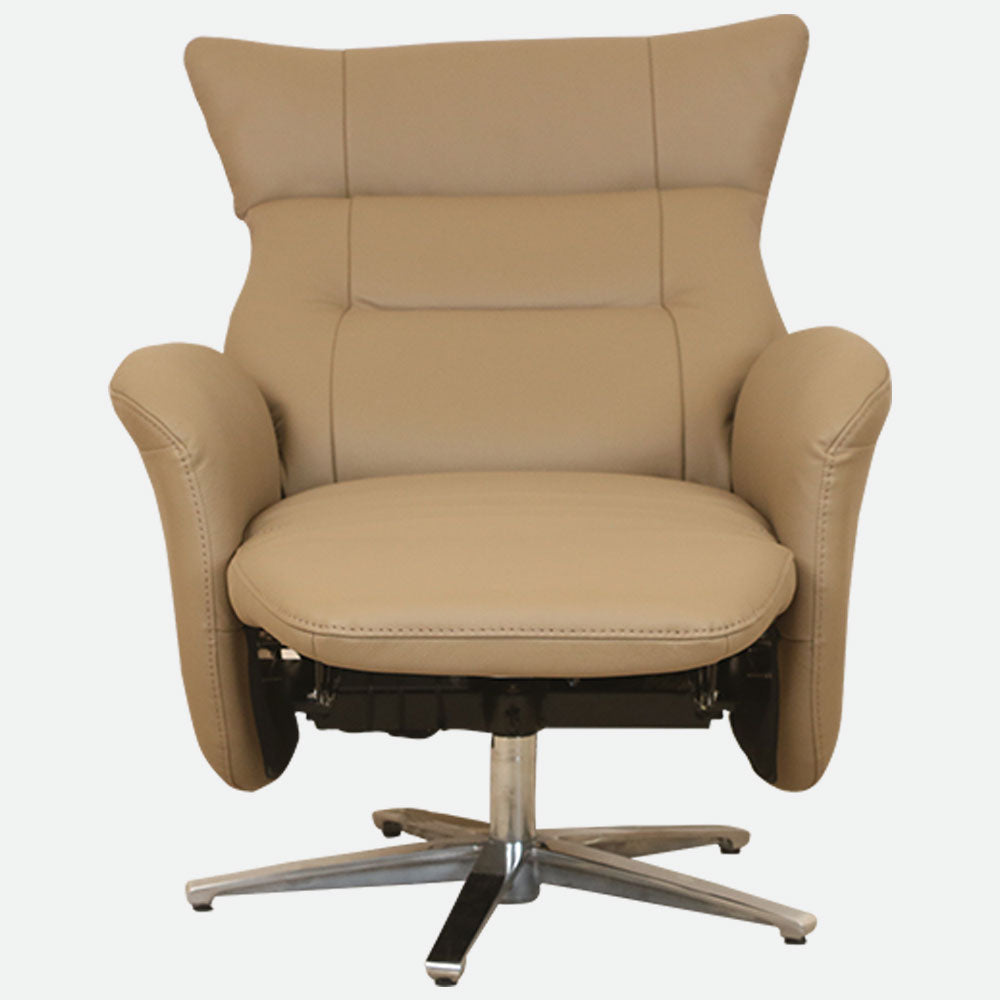 MAARK MOTORIZED RECLINER LEATHER SOFA SINGLE SEATER 76-6194-18 CAPACINO COLOUR HT