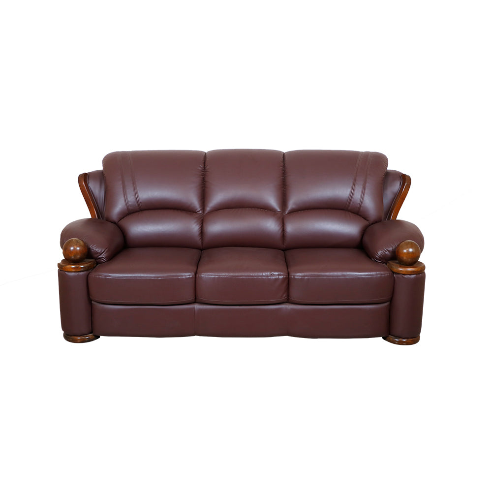 MAARK LEATHERETTE SOFA SET (3+1+1) DION MAROON COLOUR HT