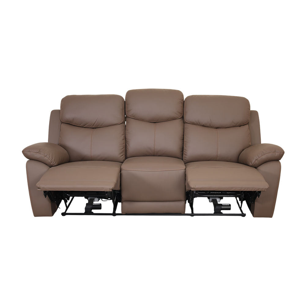 MAARK MOTORIZED RECLINER LEATHER SOFA SET (3R+2R+1R) 1406-CAMEL HT