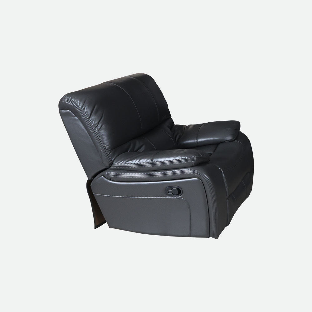 MAARK MANUAL RECLINER LEATHER SOFA SET (3R+1R+1R) 1882 GRAY COLOUR HT