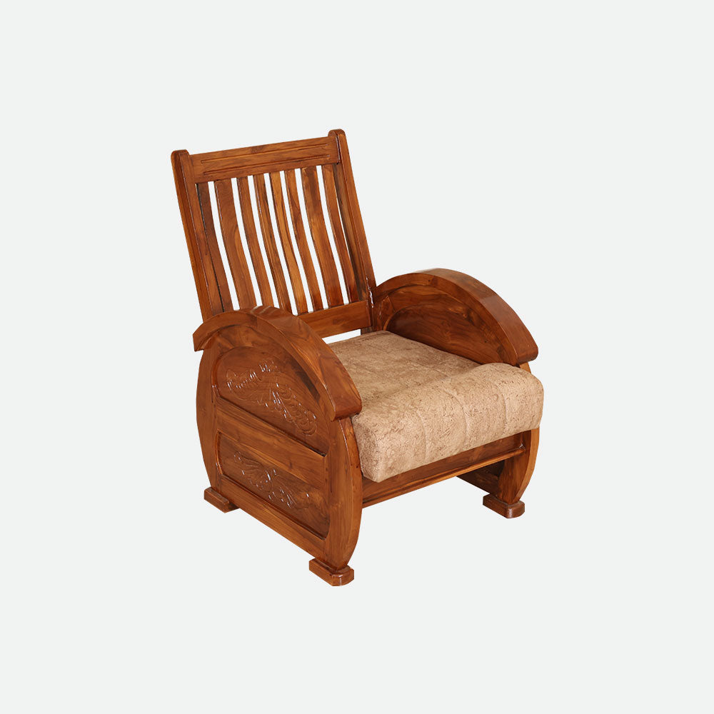 MAARK WOODEN SOFA SET (3+1+1) S-23 WCF