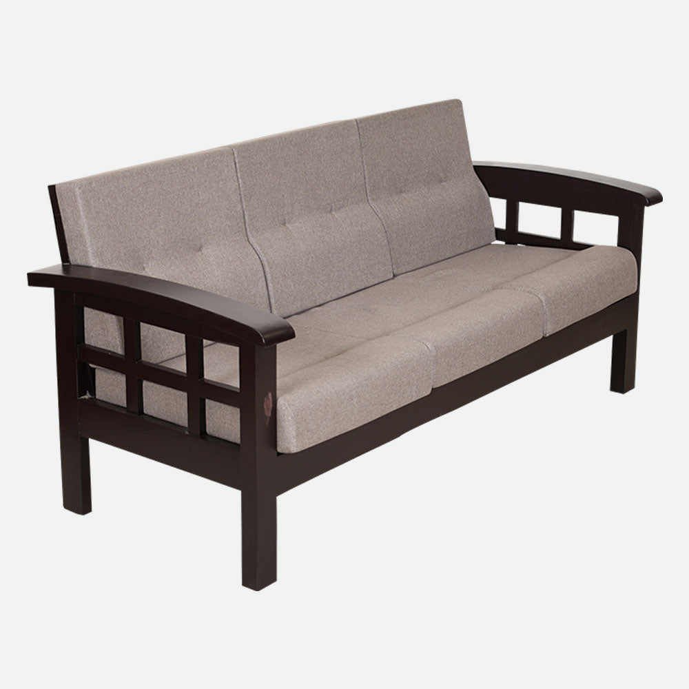 MAARK WOODEN SOFA SET (3+1+1) RUDRA WALNUT COLOUR