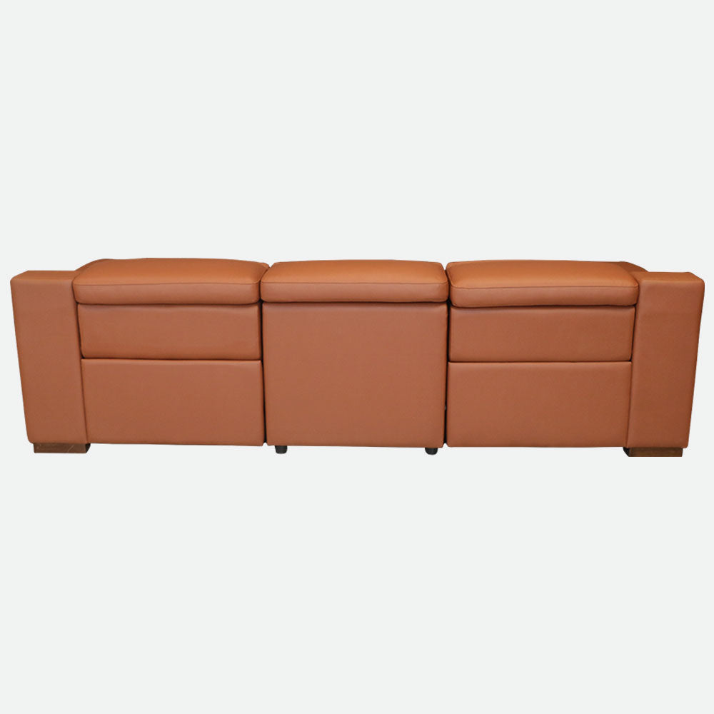 MAARK MOTORIZED RECLINER LEATHER SOFA SET (3R+2R+1R) 8356 TAN COLOUR HT