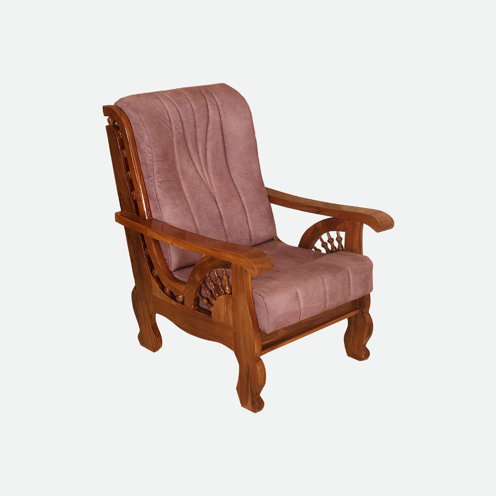 MAARK WOODEN SOFA SET (3+1+1) S-18 WCF