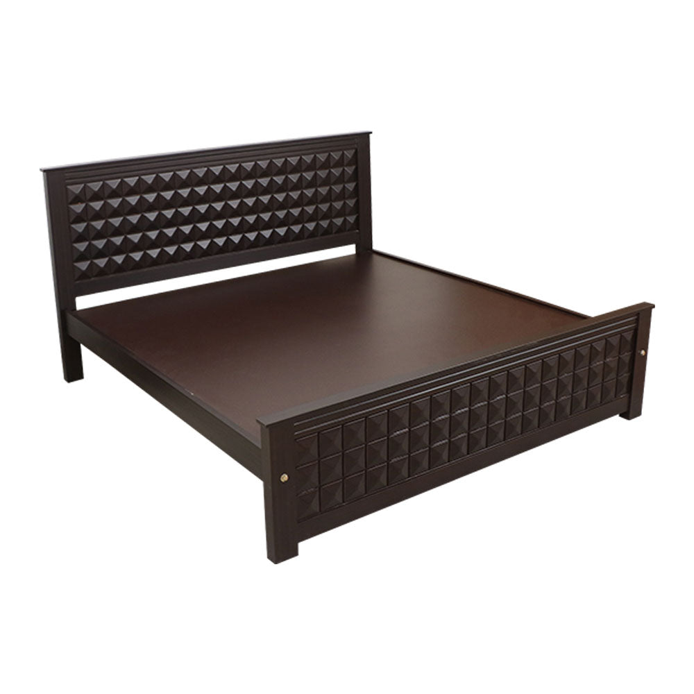 MAARK KING SIZE BED (6*6.25) GD DIAMOND WALNUT COLOUR
