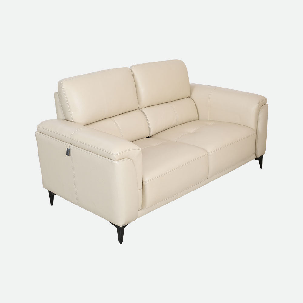 MAARK LEATHER SOFA SET (3+2+1) F2412 CREAM COLOUR HT