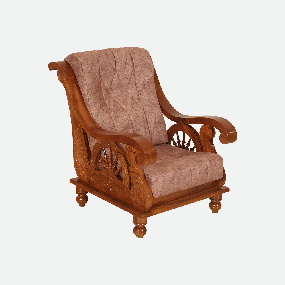 MAARK WOODEN SOFA SET (3+1+1) S-21 WCF