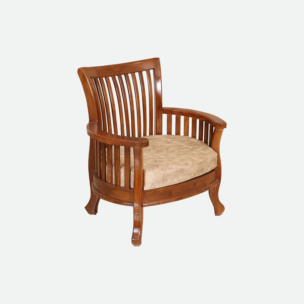 MAARK WOODEN SOFA SET (3+1+1) S-45 WCF