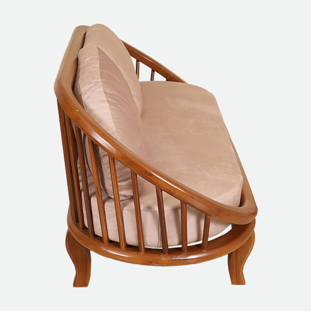 MAARK WOODEN SOFA SET (3+1+1) ROUND CRASI SUF