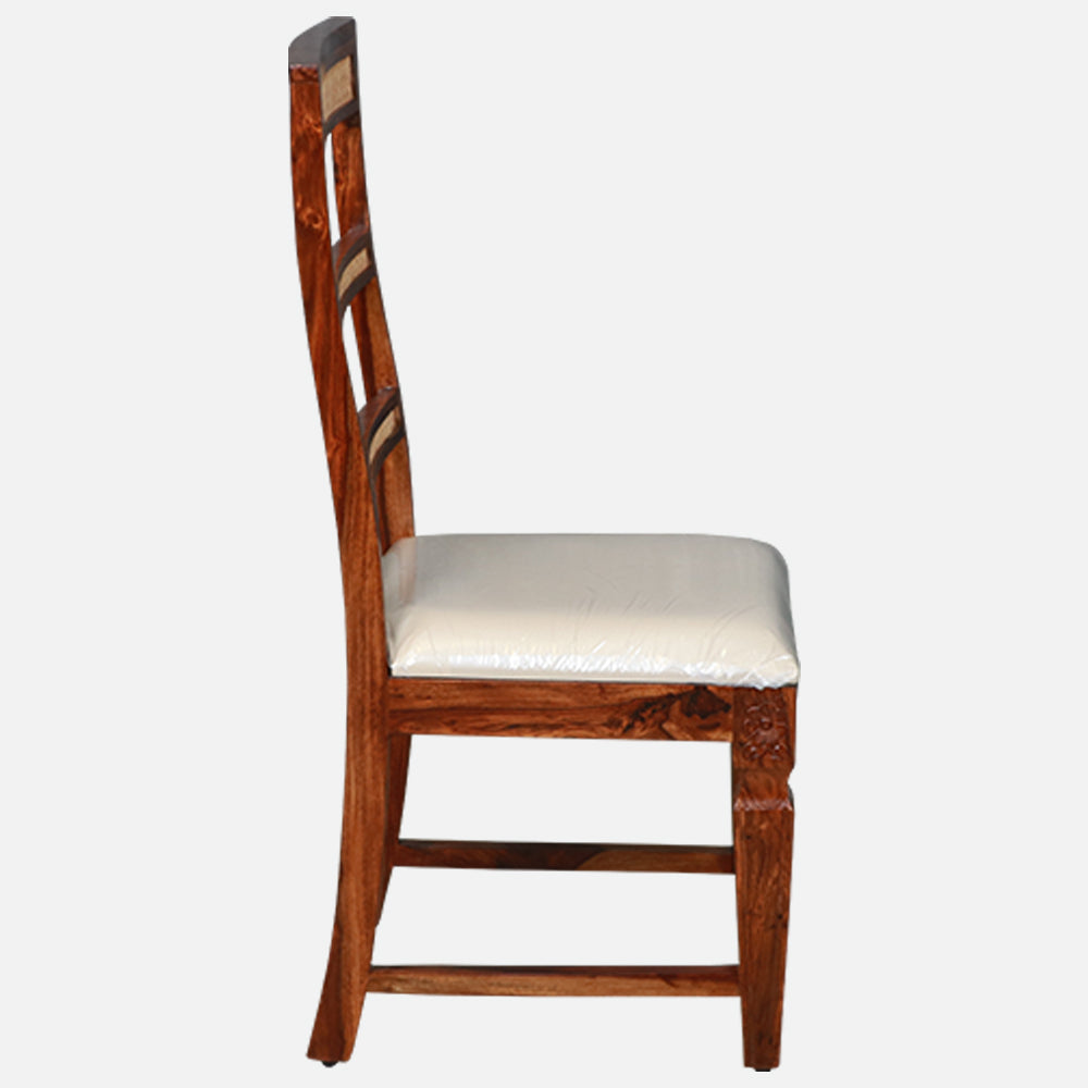 MAARK SHEESHAM WOOD 6 SEATER DINING SET (5.25*3) 1203 NATURAL FINISH SV