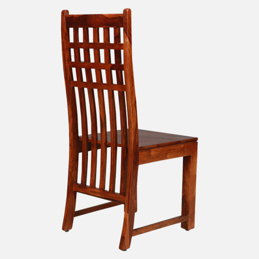 MAARK SHEESHAM WOOD 4 SEATER DINING SET (3.75*2.5) 1120 NATURAL FINISH SV