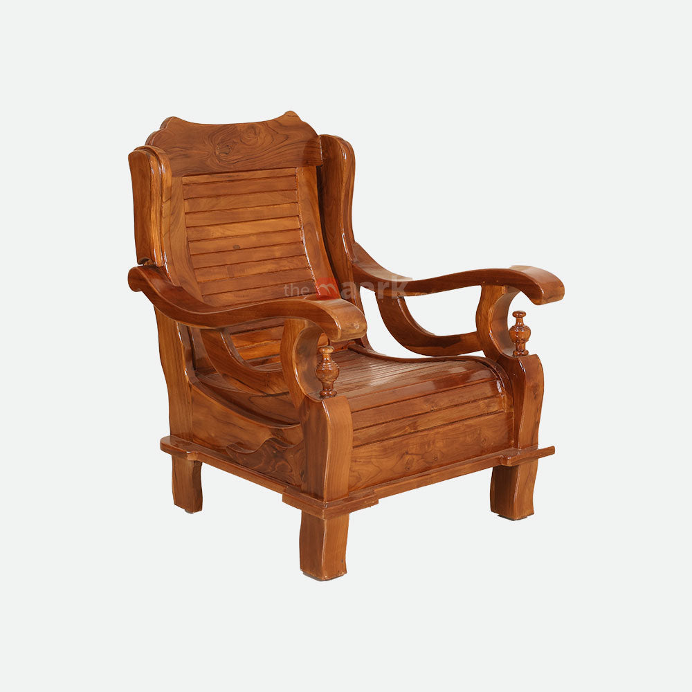 MAARK WOODEN SOFA SET (3+1+1) S-43-DRG WCF