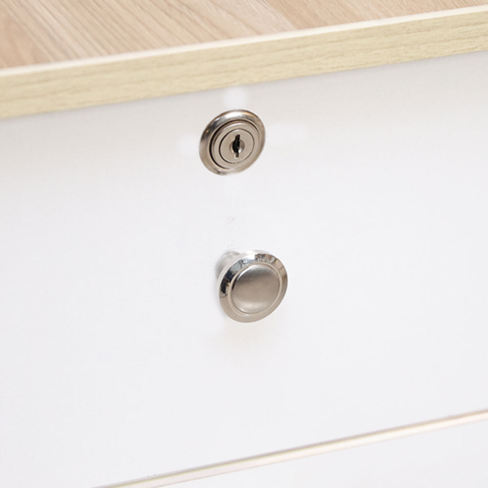 MAARK WORK STATION & PEDESTAL WITH STEEL FRAME AND GLASS 6*4