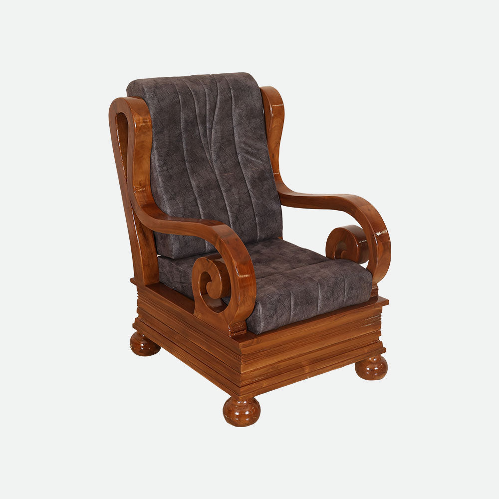 MAARK WOODEN SOFA SET (3+1+1) S-43 WCF