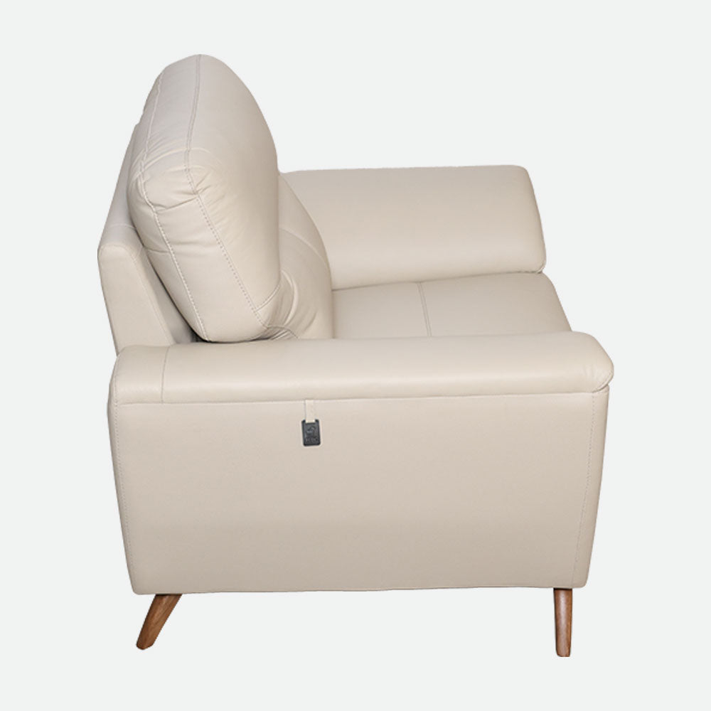 MAARK LEATHER SOFA SET (3+2+1) 9496 CREAM COLOUR HT