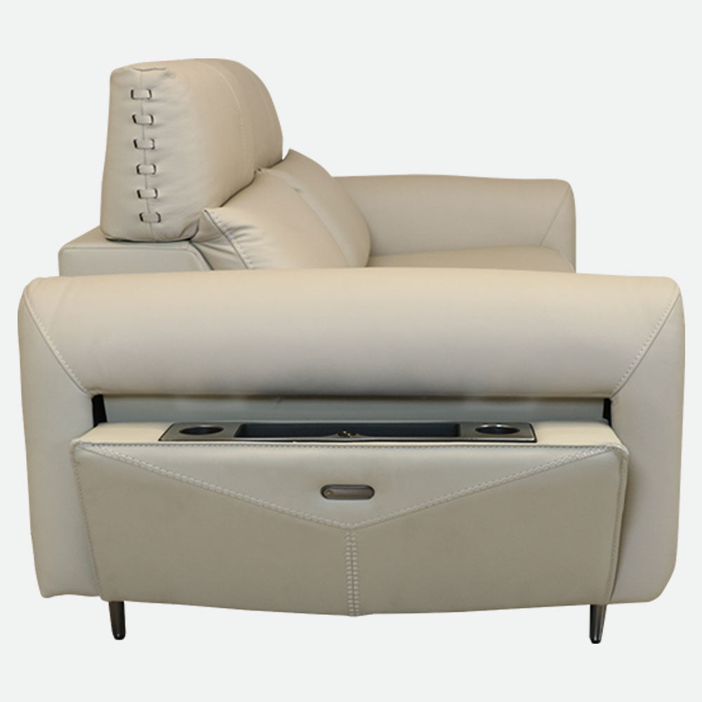 MAARK MOTORIZED RECLINER LEATHER SOFA SET (3R+2R+1R) 2A08-6194-15 BEIGE COLOUR HT