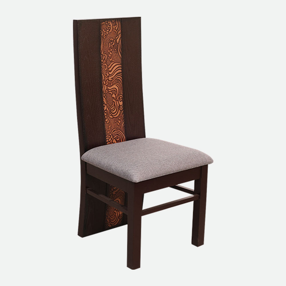 MAARK GLASS TOP 6 SEATER DINING SET NEW BLAZON WALNUT COLOUR