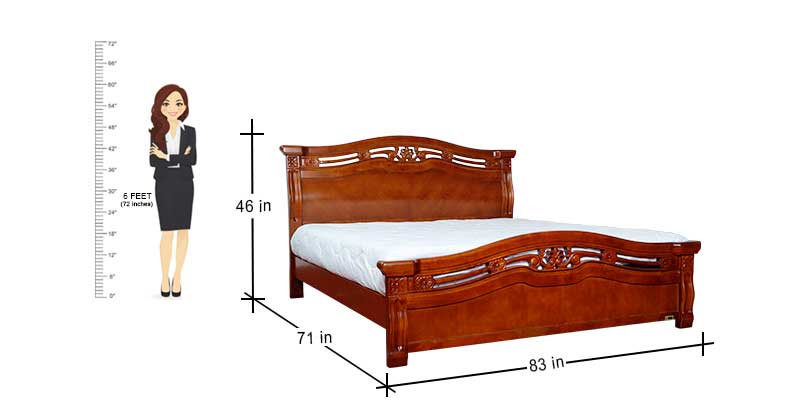 MAARK KING SIZE BED 323-B HT