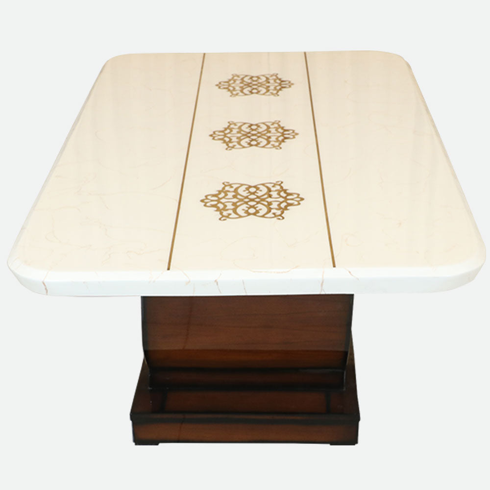 MAARK MARBLE TOP 6 SEATER DINING SET 6032 TD