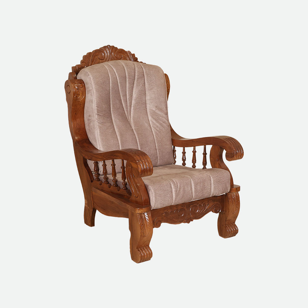 MAARK WOODEN SOFA SET (3+1+1) S-25 WCF