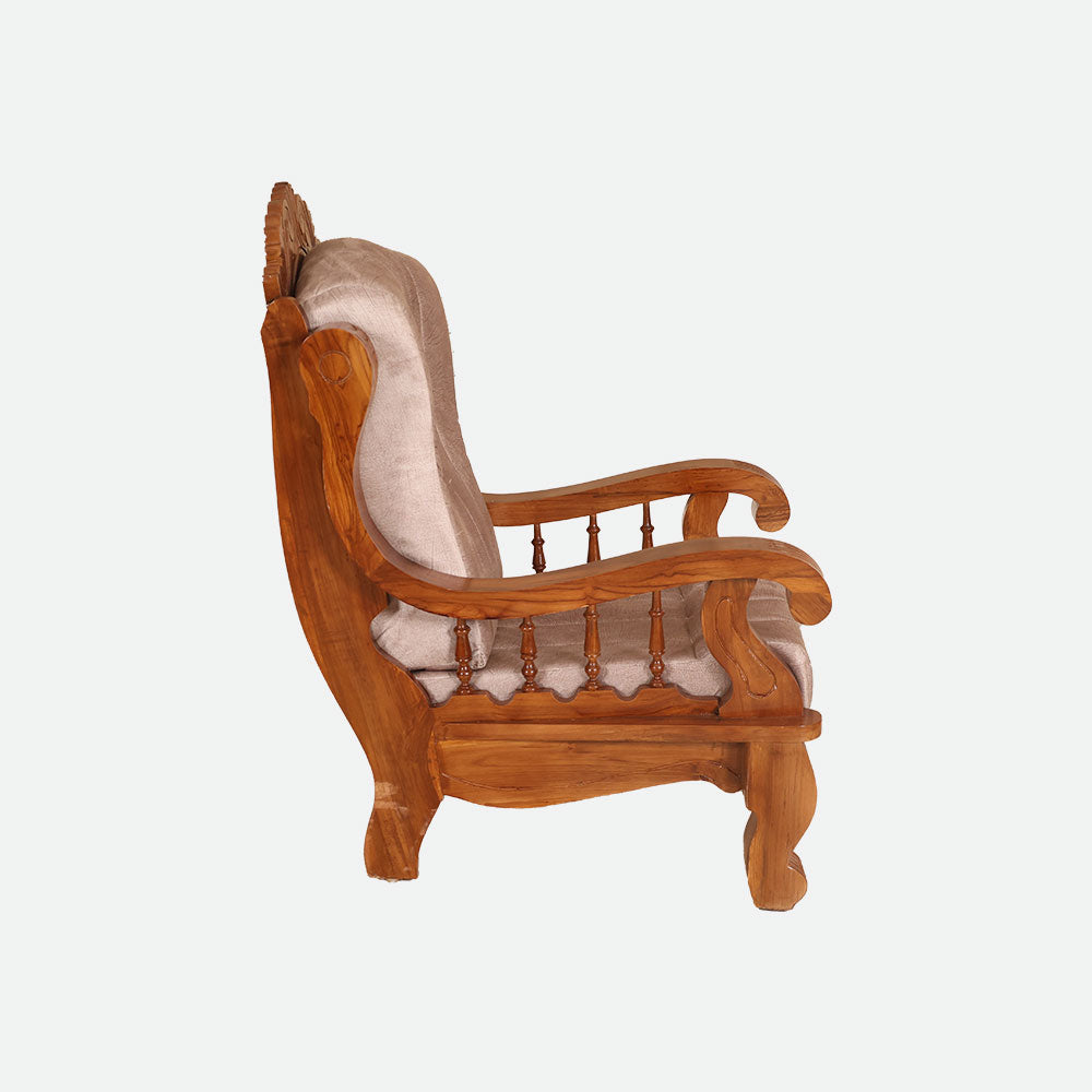 MAARK WOODEN SOFA SET (3+1+1) S-25 WCF