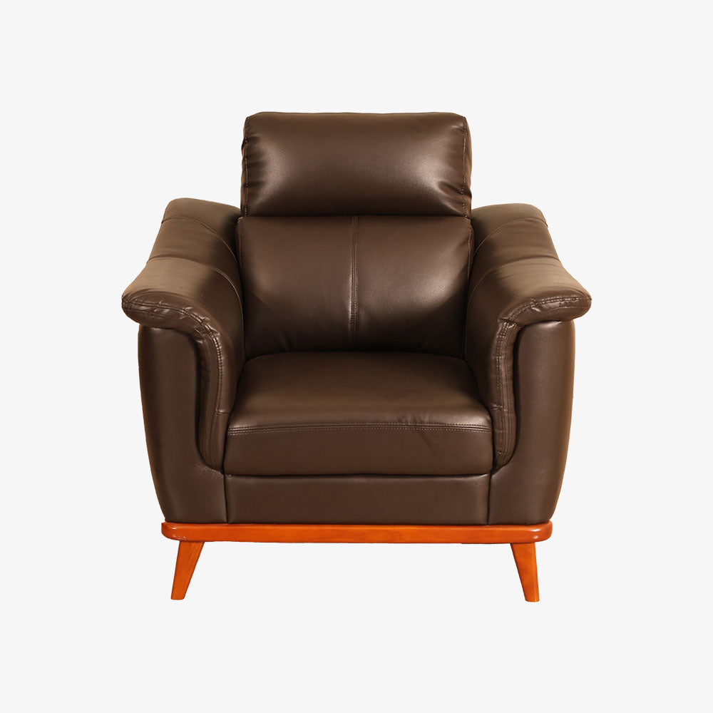 MAARK LEATHERETTE SOFA SET (3+1+1) CERMAI MAROON COLOUR HT