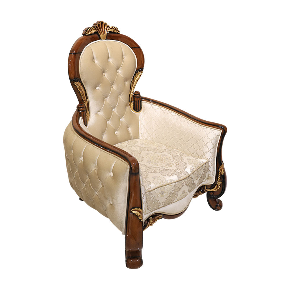 MAARK PALACE SOFA SET (3+2+2+1+1)WHITE GOLD BF