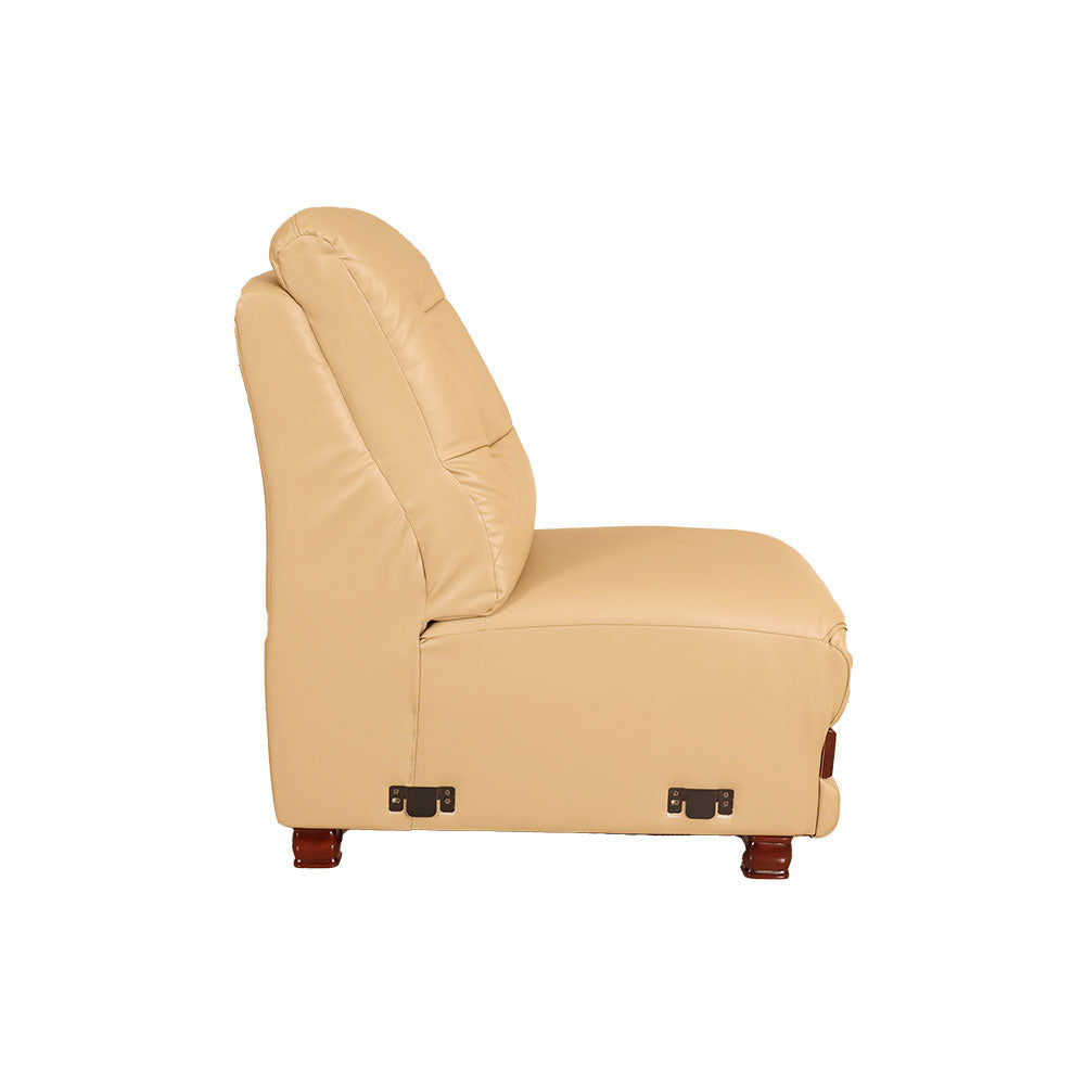 MAARK LEATHERETTE CORNER SOFA 5 SEATER DOMINGO MOCHA COLOUR HT