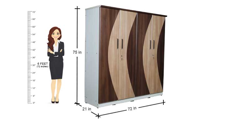 MAARK 4 DOOR WARDROBE PF PREMIUM