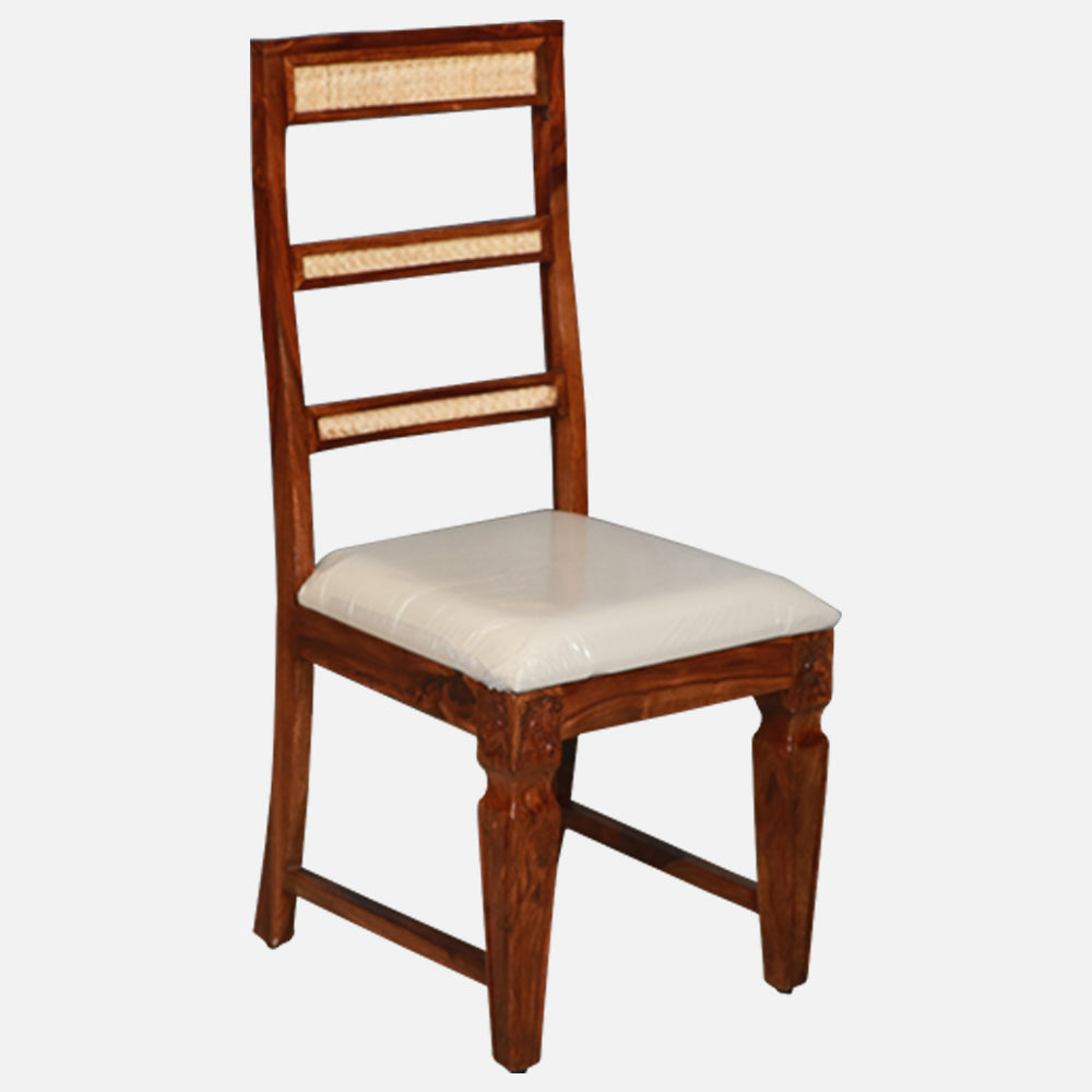 MAARK SHEESHAM WOOD 6 SEATER DINING SET (5.25*3) 1203 NATURAL FINISH SV