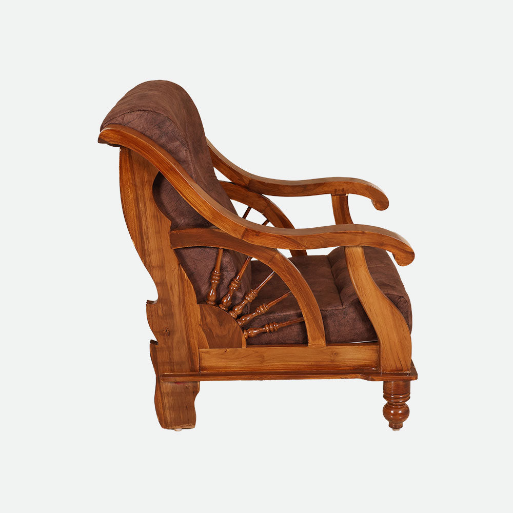 MAARK WOODEN SOFA SET (3+1+1) S-15 WCF