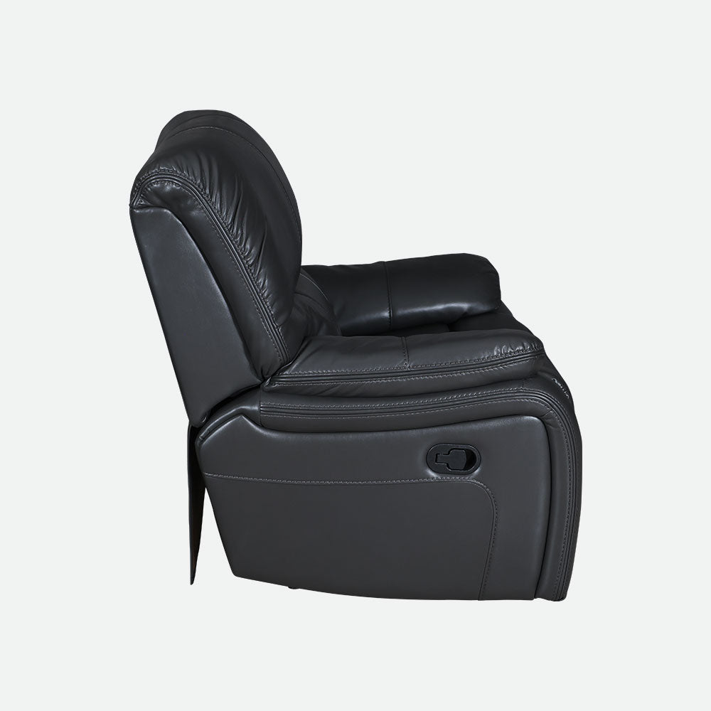 MAARK MANUAL RECLINER LEATHER SOFA SET (3R+1R+1R) 1882 GRAY COLOUR HT